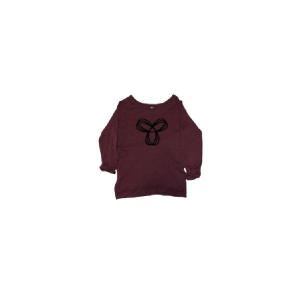 Aritzia TNA Maroon and Black Long Sleeved Tunic - Women’s Size Small